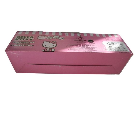 Hello Kitty Glitter Bathing Suite Beach Pool Theme Four Shot Glass Set NIB - Picture 13 of 13